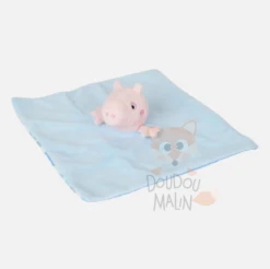 Peppa Pig - Doudou Plat Cochon Bleu 30 Cm