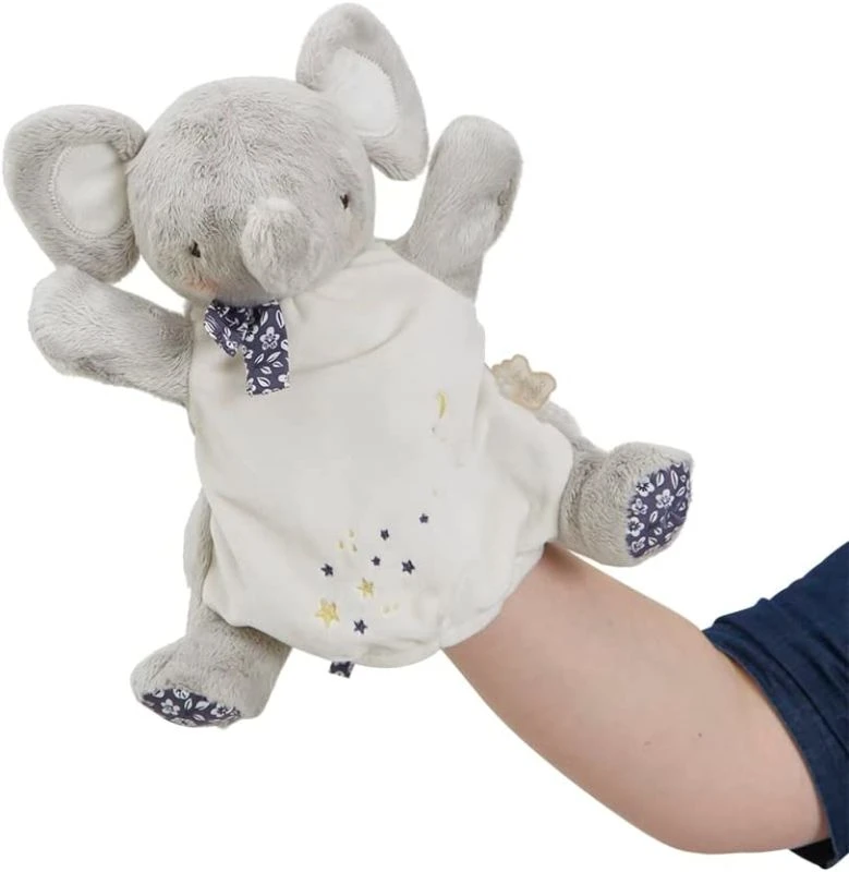 Kaloo - Petites Chansons - Doudou Marionnette éléphant Gris 25 Cm 2 Kaloo - Petites Chansons - Doudou Marionnette éléphant Gris 25 Cm – Image 2