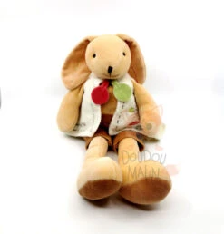 Doudou Et Compagnie - Pim Le Lapin - Maxi Peluche Marron Blanc 50 Cm