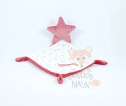 Mots D'enfants Doudou Plat étoile De Mer Rose Blanc Bateau