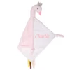 Tryco - Doudou Plat Ivy Le Cygne - Rose Blanc 30 Cm