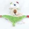 Pommette Doudou Plat Koala Beige Blanc Vert
