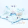 Nicotoy Doudou Plat Lapin Bleu Violet Papillon