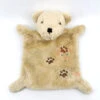 Nicotoy Doudou Plat Ours Beige Empreinte 20 Cm