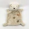 Nicotoy Doudou Plat Ours Blanc Crème Empreinte 20 Cm