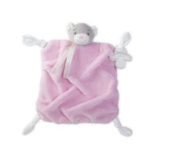 Kaloo - Plume - Doudou Plat Ours Rose Gris