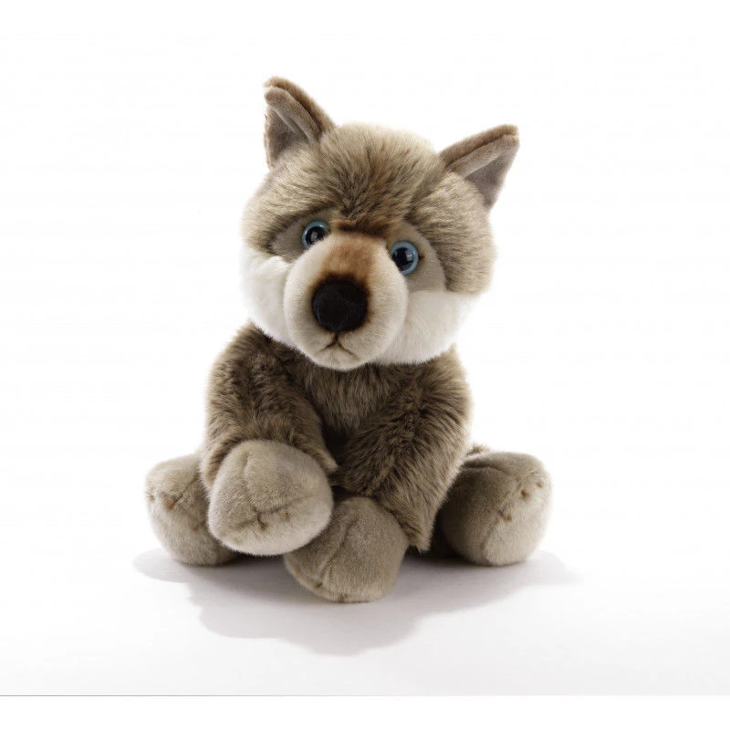 Plush And Company - Amaguk Le Loup Peluche Loup Gris Assis Réaliste 32 Cm 1 Plush And Company - Amaguk Le Loup Peluche Loup Gris Assis Réaliste 32 Cm