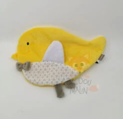 Bébé 9 Doudou Poussin Jaune Blanc 22 Cm
