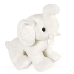 Histoire D'ours - Preppy Chic - Peluche éléphant Blanc 35 Cm