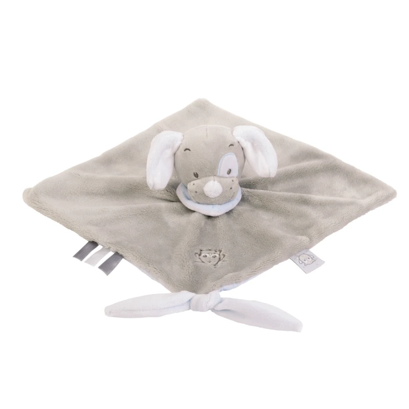 Nattou Sam & Toby Doudou Plat Chien Gris Bleu 1 Nattou Sam & Toby Doudou Plat Chien Gris Bleu