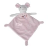 Tex - Doudou Souris Plat Rose Fleur 25 Cm
