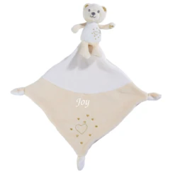 Nicotoy Sparkle Peluche Avec Doudou Ours Beige Rosé 45 Cm