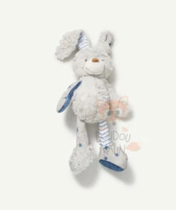 Tape à L'oeil Peluche Doudou Lapin Gris Bleu étoile