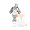 Noukie's Timeless Gaby Le Lapin Mini Musical Gris Blanc étoile