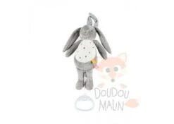Noukie's Timeless Gaby Le Lapin Mini Musical Gris Blanc étoile