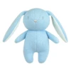 Jemini - Tricotou - Mini Peluche Tricot Avec Hochet - Lapin Bleu 20 Cm