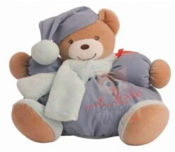 Kaloo - Winter Folies - Peluche Ours Bleu écharpe Bonnet 30 Cm